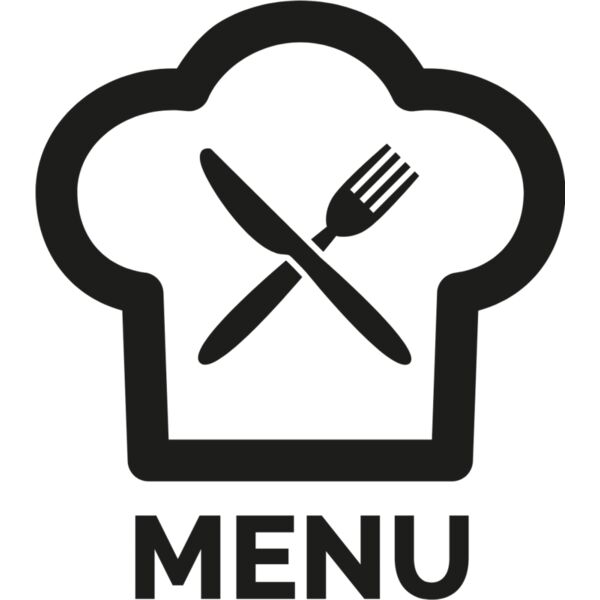 Restaurant Menu Chef Hat Knife Fork Emblem 1 Thumbnail