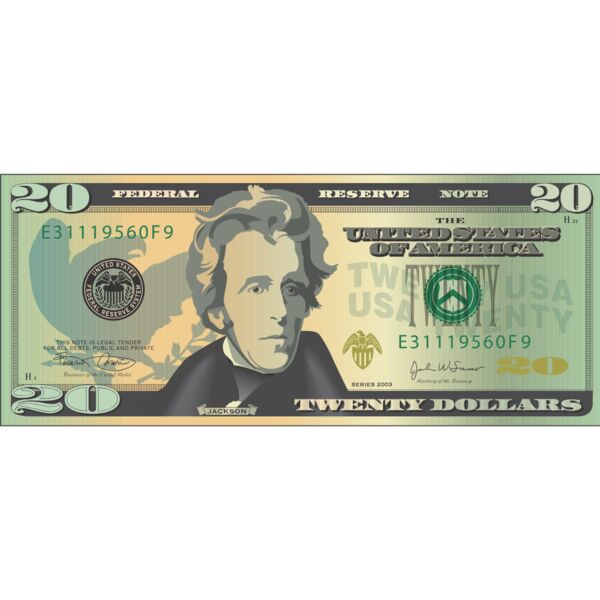 Twenty Dollar Bill 1 Thumbnail