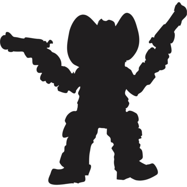 Cartoon Cowboy Silhouette 2 Thumbnail