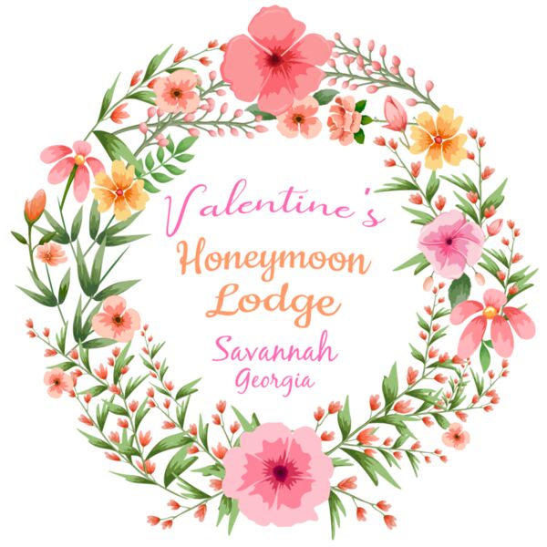 Honeymoon Wedding Floral Wreath Template 1 Thumbnail